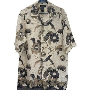 Crazy horse Claiborne company men’s‎ large floral button-down casual lightweight